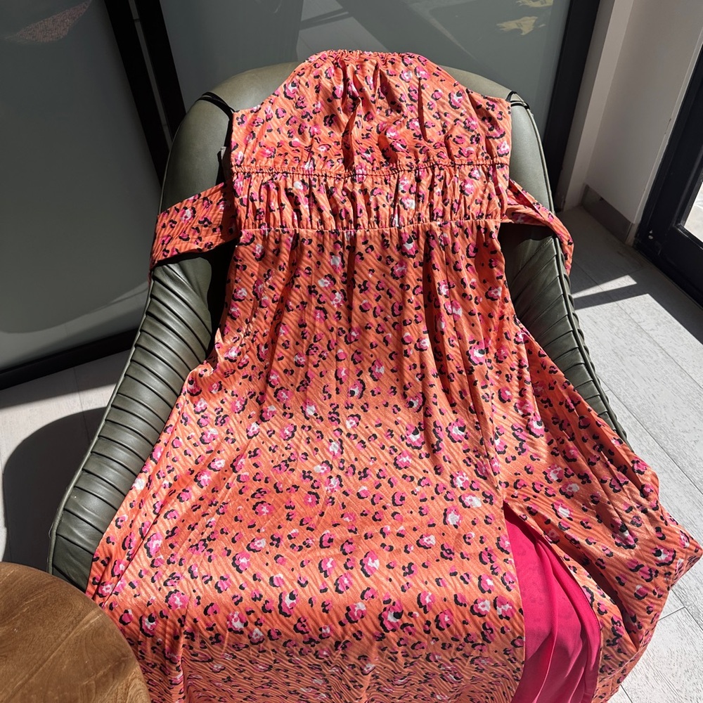 Vibrant Leopard Print Dress